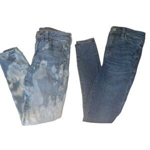 American Eagle Women's Ne(x)t Level Stretch Blue Size 4 Jeans 26x28 TWO PAIR